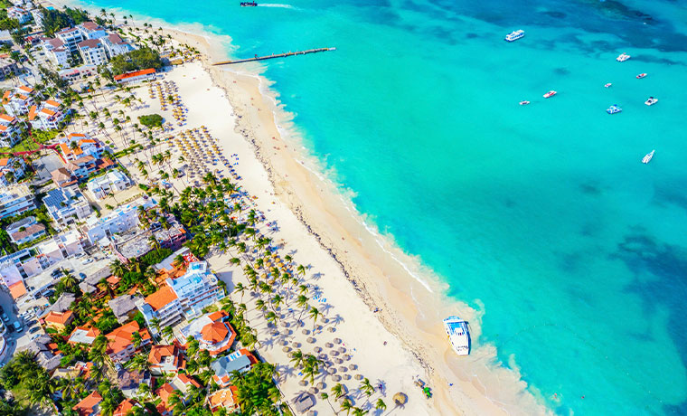 Vista aérea de Punta Cana