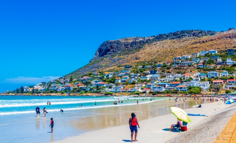Praia em Cape Town, na África do Sul