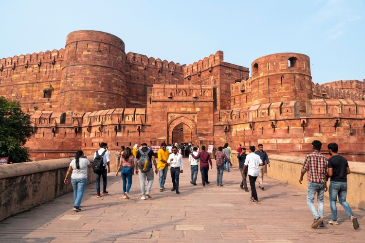 Turistas com seguro viagem Índia