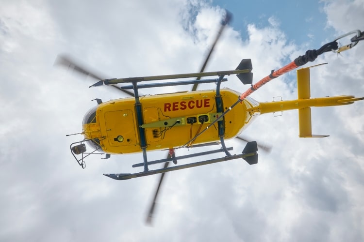 Helicóptero da Global Rescue