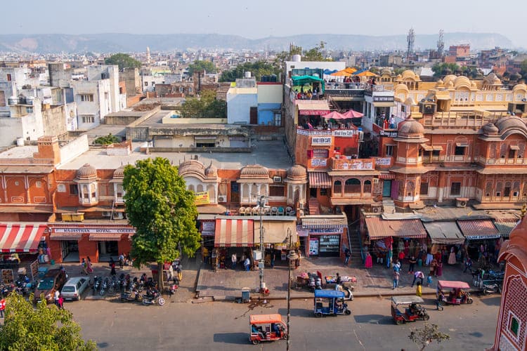 Paisagem da cidade de Jaipur, na Índia